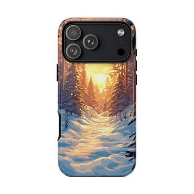 Phone Ink - iPhone | Galaxy | Pixel Case - Winter Forest Sunrise Trees Snow