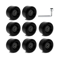 8 Pack Roller Skate Wheels with Bearings Installed, Outdoor Roller Skate Whee...