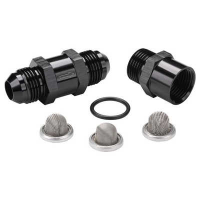 Podavelle 8AN Inline Fuel & Oil Feed Filter Set with 30 80 150 8AN, Black 