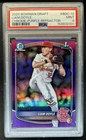 2025 Bowman Draft Liam Doyle Chrome Purple Refractor 1st #/250 Cardinals PSA 9