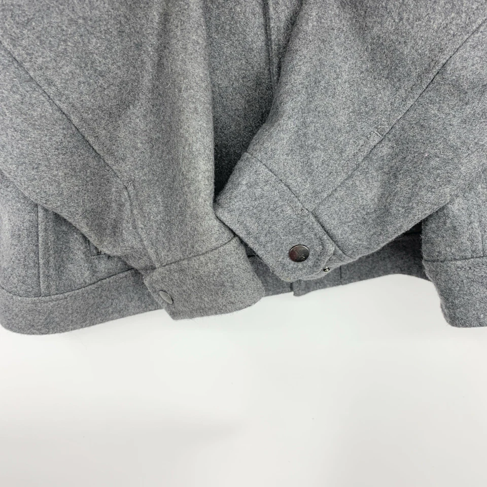 Michael Michael Kors Men Size XL Coat Jacket Gray Wool Zip Front Lined Pea - Image 4 of 4