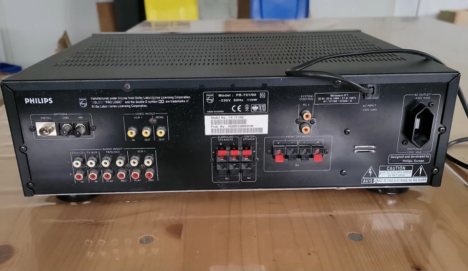 Philips FR731 Dolby Prologic AV Surround Receiver - Bild 2 von 4