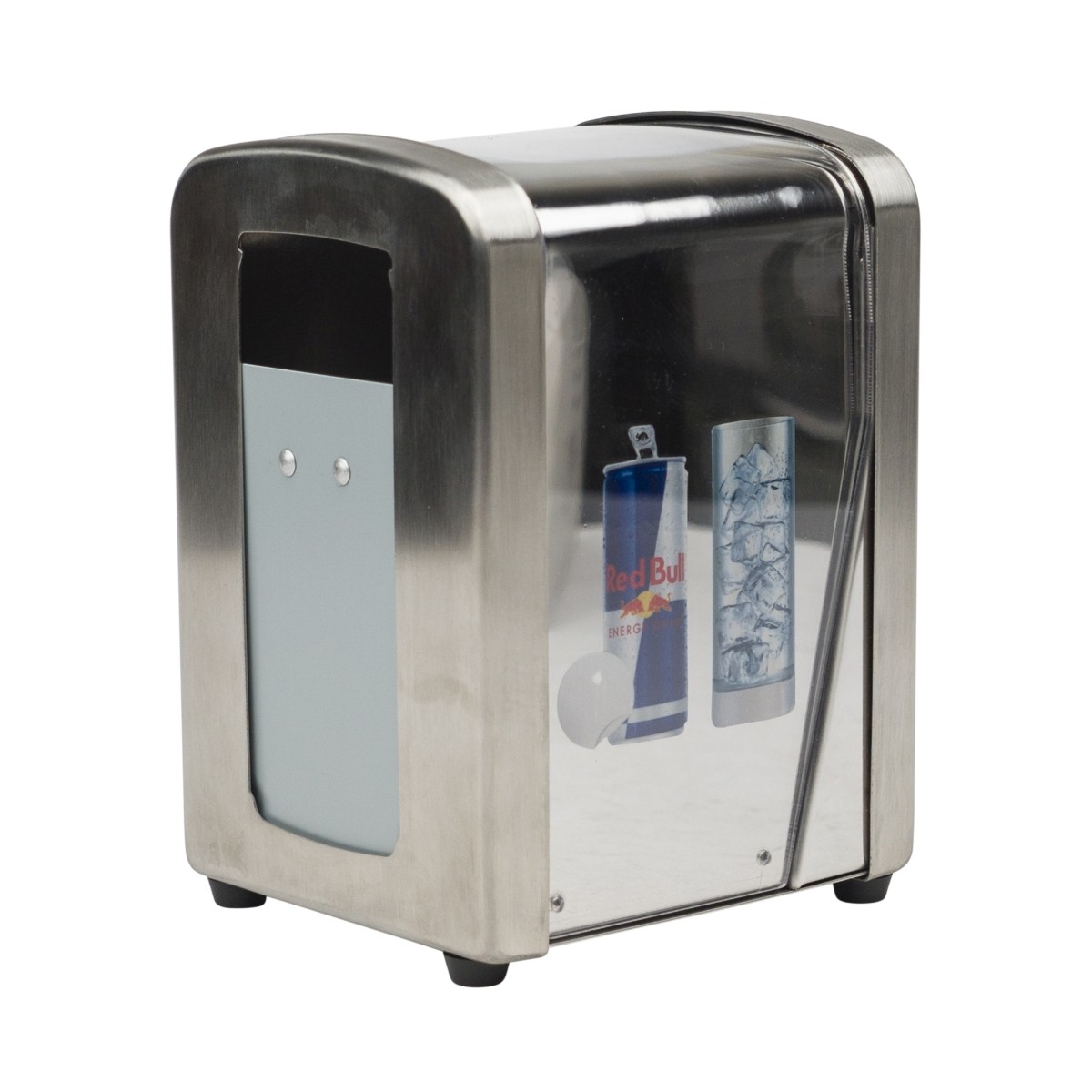Red Bull Energy Serviettenspender Silber Metallbox Retro USA Halter Gastro Tisch