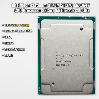 Intel Xeon Platinum 8173M SR37Q LGA3647 CPU Processor 28Core 56Threads 2.0 GHz
