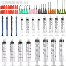 Glue Applicator Syringe with Blunt Tip Needle and Cap, for Liquid, Glue,Ink, Pe.