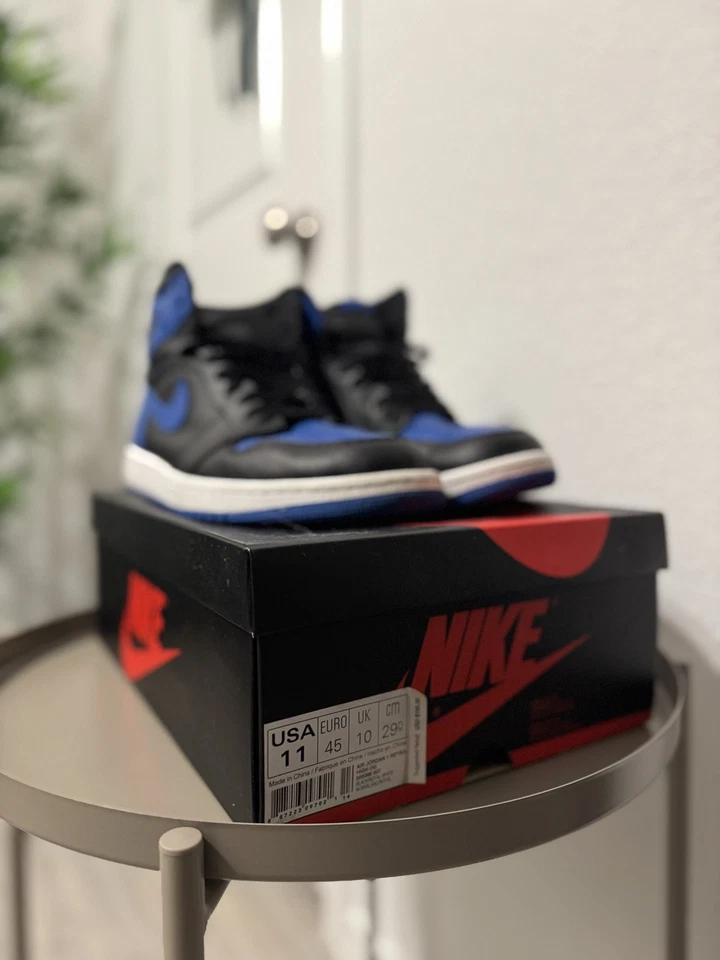 Nike Air Jordan 1 Retro 2017 Azul Real/Negro, Talla 11, OG Alto 555088-007 Foto 3 de 4