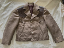 Vintage Western Wear Suit Jacket Pearl Snap Yoke Cowboy Youth Size 8