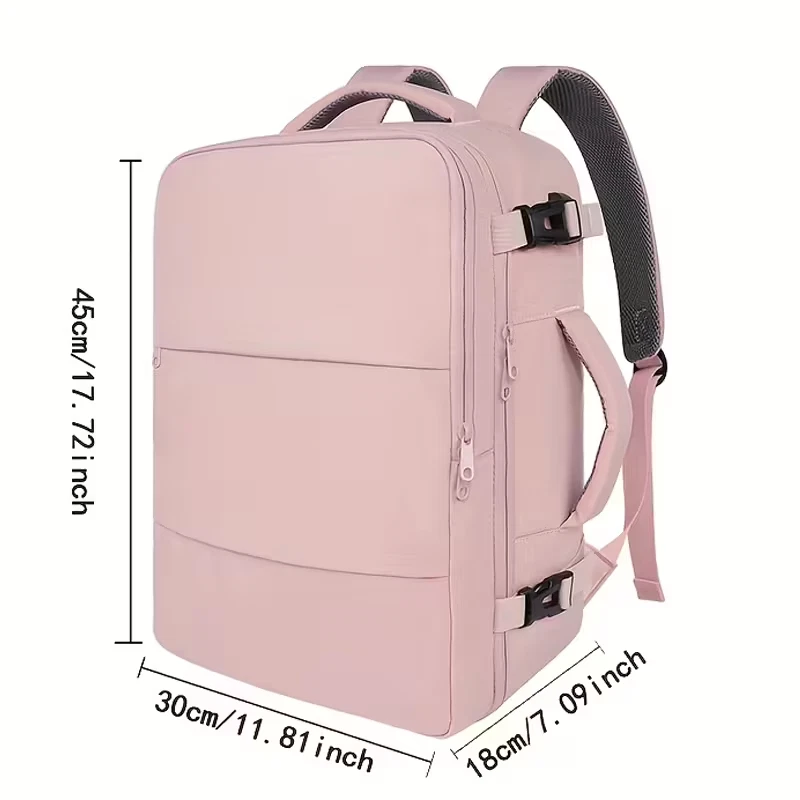 Sac a Dos Voyage Cabine Avion, Ordinateur Portable 45x36x20 - ROSE - Photo 3/4