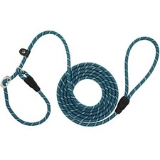 10FT / 20FT Long Slip Lead Dog Leash, 3/8" Thick Nylon Reflective Rope No-Pul...