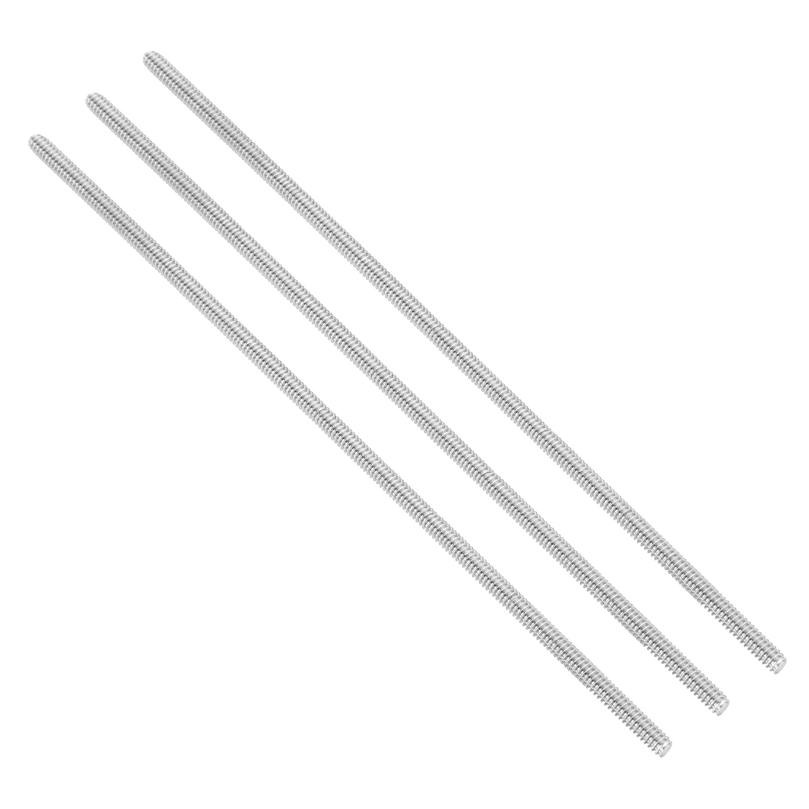 3Pcs #10-24 Fully Threaded Rod 7.9" Length 304 Stainless Steel Thread Screw