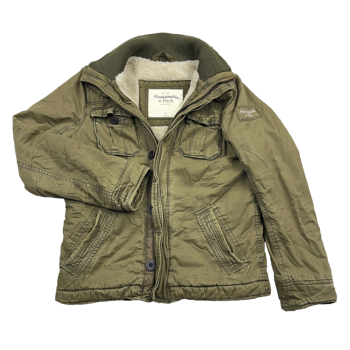【 新品未使用 】 Abercrombie & Fitch Y2K ジャケット Vintage Y2K Abercrombie Fitch Jacket Sentinel Military Men Large