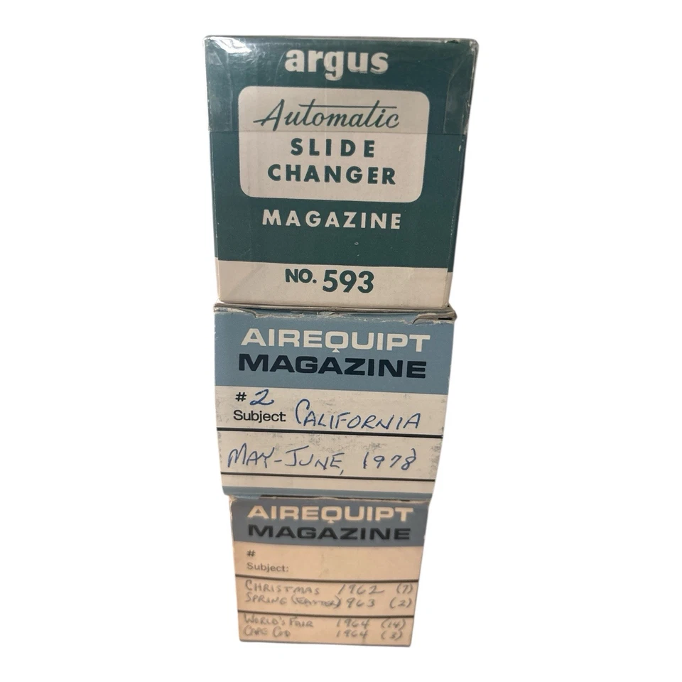 Vtg Argus Airequipt Lot of 3 Automatic Slide Changer Magazine 36 Capacity 2x2 - Image 3 of 4