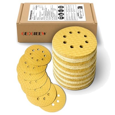 80 Stück Schleifpapier 125mm Klett 220 Körnung | Hochwertiges Schleifscheiben...