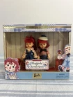 Vintage 1999 Barbie Raggedy Ann & Andy Dolls 4.5”  In box Cert of Authenticity.