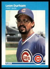1987 Fleer Leon Durham Chicago Cubs #562