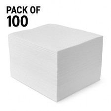 100 Oil Absorbent Pads - Hydrophobic Oil Soak Pads for Oil Fuel Spills