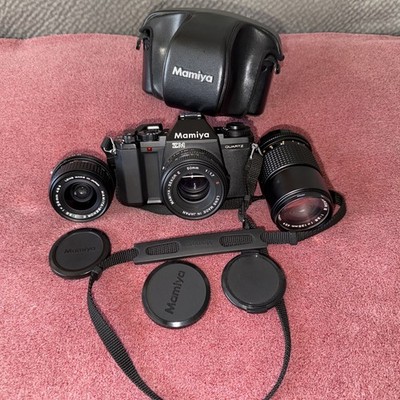 Mamiya ZM Quartz Camera Bundle W/Sekor E 50mm  28mm 135mm Lenses. MINT