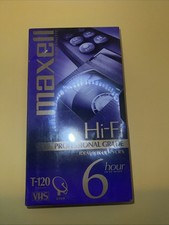 Maxwell Video Cassette Hi-Fi Professional Grade 6 Hour VHS Video Tape New Sealed
