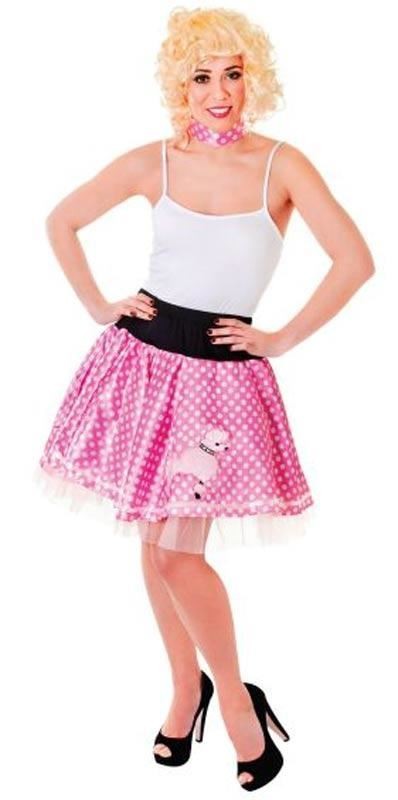 Pink and White Poodle Skirt