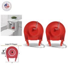 Large 3-Inch Universal Toilet Flapper - Long Lasting Rubber - Easy to Install...