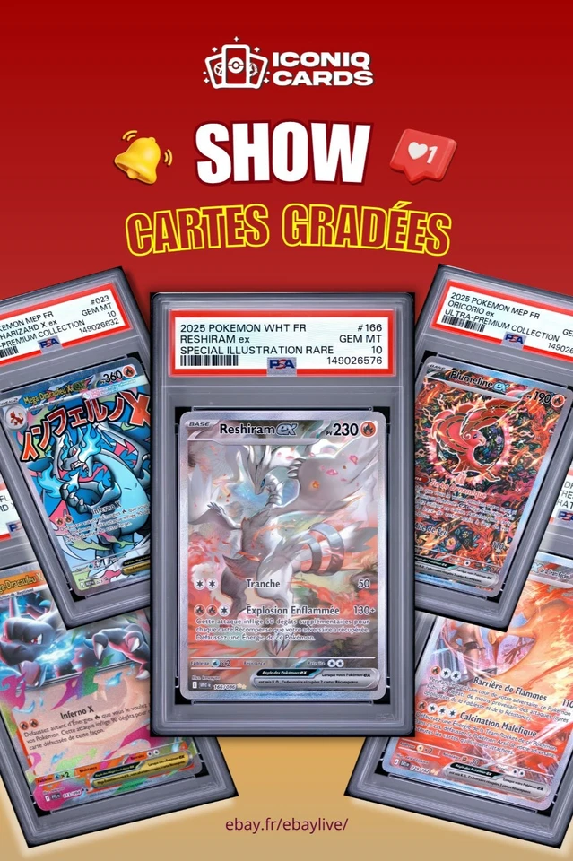 Show Gradée Pokémon PSA 10 (151, Team Rocket, EV8.5, ...)  - 1€ PDD  🚀✨