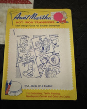 Aunt Martha's Hot Iron Transfers 3747 Birds Of A Feather Birds Theme UNCUT