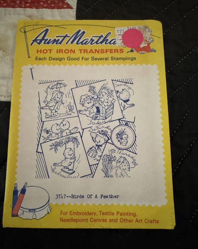 Aunt Martha's Hot Iron Transfers 3747 Birds Of A Feather Birds Theme