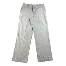 Vintage Dickies Work Pants Men 40x32 Beige Tan Polyester Cotton USA Made Utility