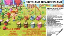 Animal Crossing Treasure Island. 3.0 updated, PRIVATE, Guest FREE & Max Bellls