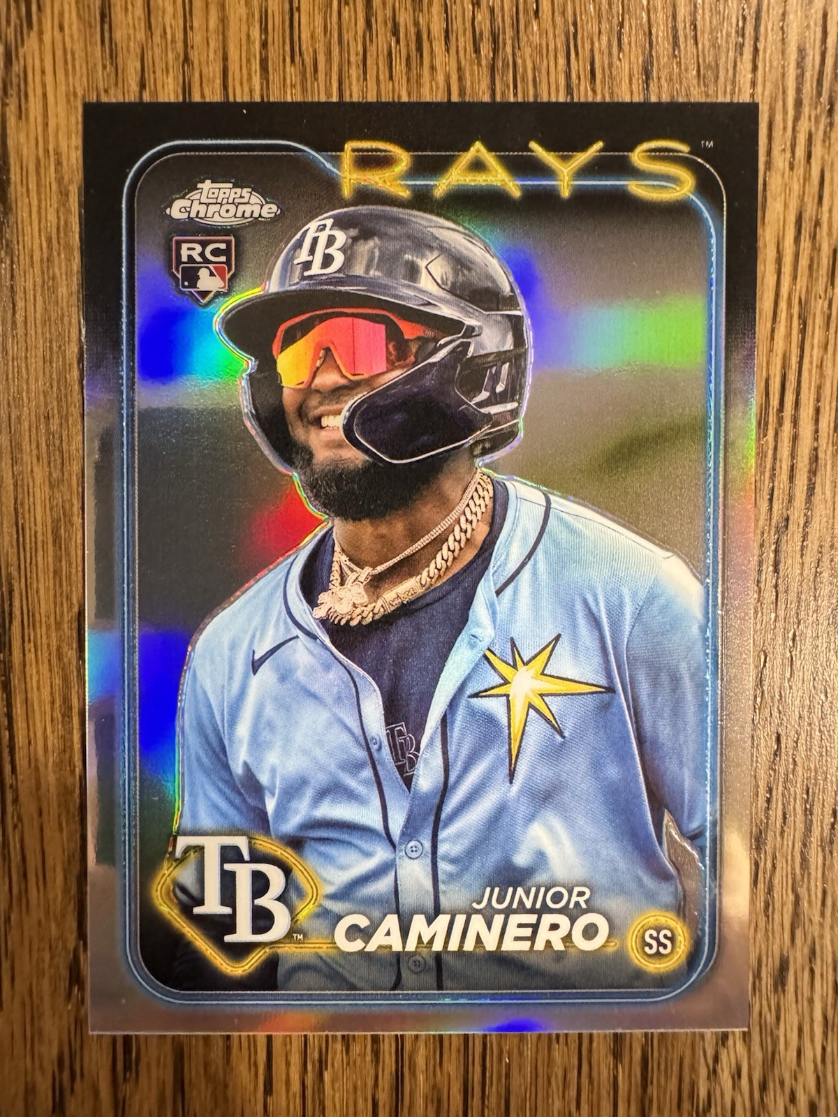 2024 Topps Chrome - Image Variation Junior Caminero #213 Wearing Sunglasses (RC)