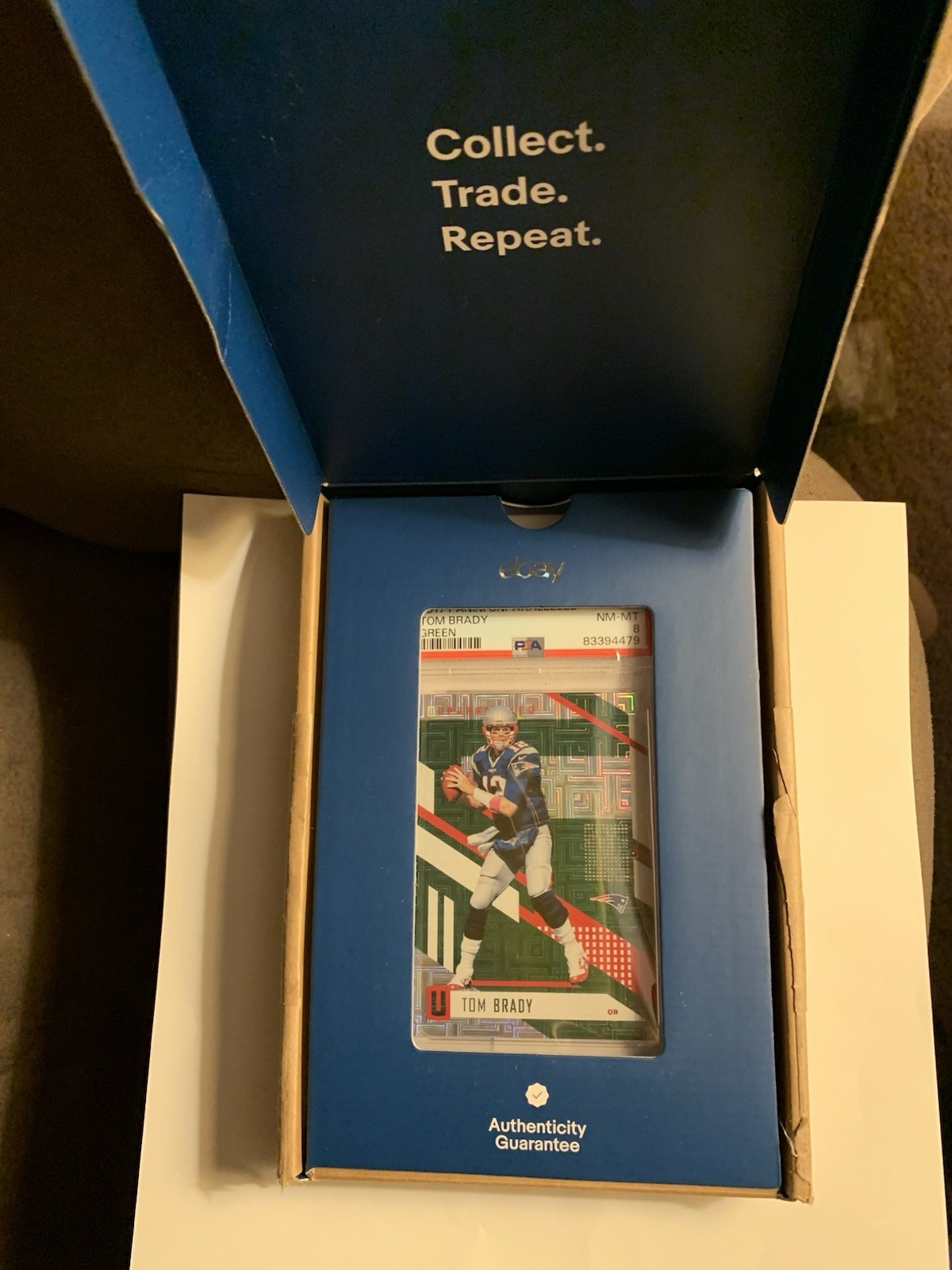 Tom Brady 2017 Unparelleled  PSA Authentic #4/5,only 2 in the world PSA graded  view 3