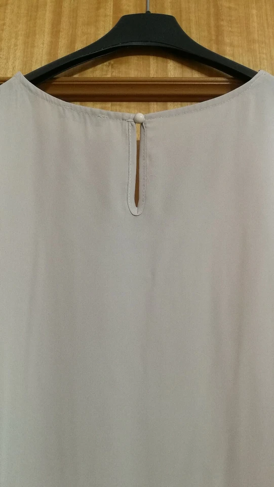 Maglia donna, camicetta ragazza, canotta, rosa antico, oro paiettato, elegante. - Immagine 3 di 4