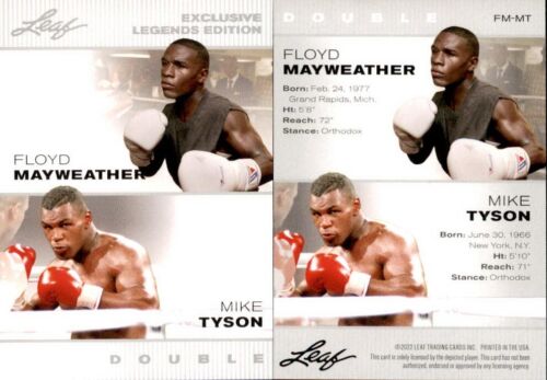 MIKE TYSON/FLOYD MAYWEATHER JR. 2022 "LEGENDS EDITION" BOXING CARD #FM-MT - Picture 1 of 1