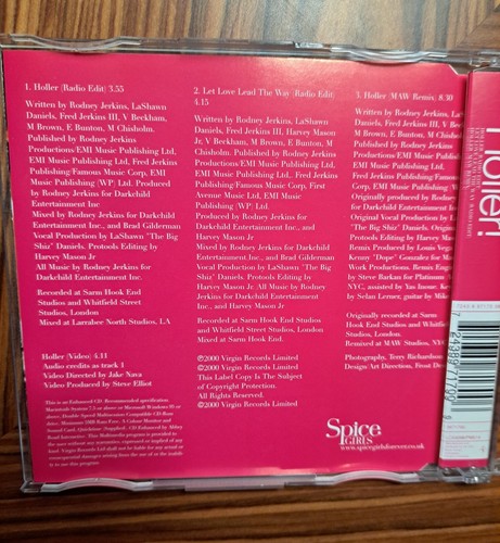 Spice Girls Holler CD Single 4 Track Includes Video Australian Pressing 2000 - Picture 5 of 9