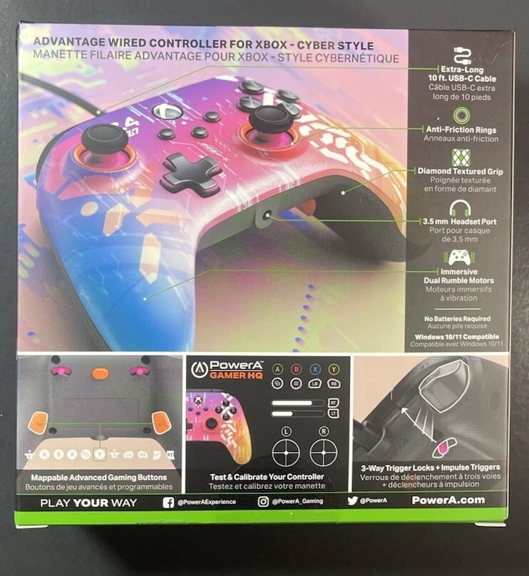PowerA Advantage WIRED Controller for XBOX / PC [ Cyber Style ] NEW - Image 2 of 4