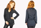 ODD MOLLY 474 Long Sleeve Wool-Alpaca Blend Sweater Cardigan w/ Fringe Trim 1-S