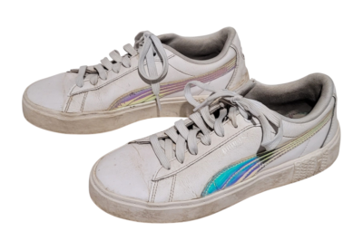 Puma Vikky Classic Sneakers 388576-01 Low Top White Iridescent