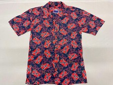 Vintage D'em Crazy Men's Southern Rebel Button Up Shirt Size Small