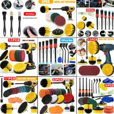 Drill Brush Attachment Set Power Scrubber Cleaning Kit Car Tile Detailing Tools