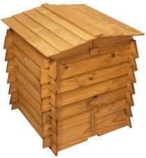 Beehive Wooden Compost Bin Composter Garden Outdoor Slatted 328L Lacewing