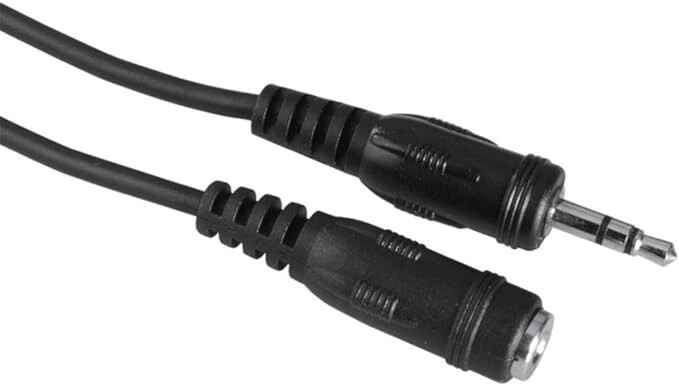 Hama Audio-kabel 3,5-mm-klinken-stecker/-kupplung Stereo, 2,5m