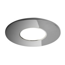 Litecraft Recessed Downlight Fire Rated Bathroom 8W LED Spotlight - Black Chrome
