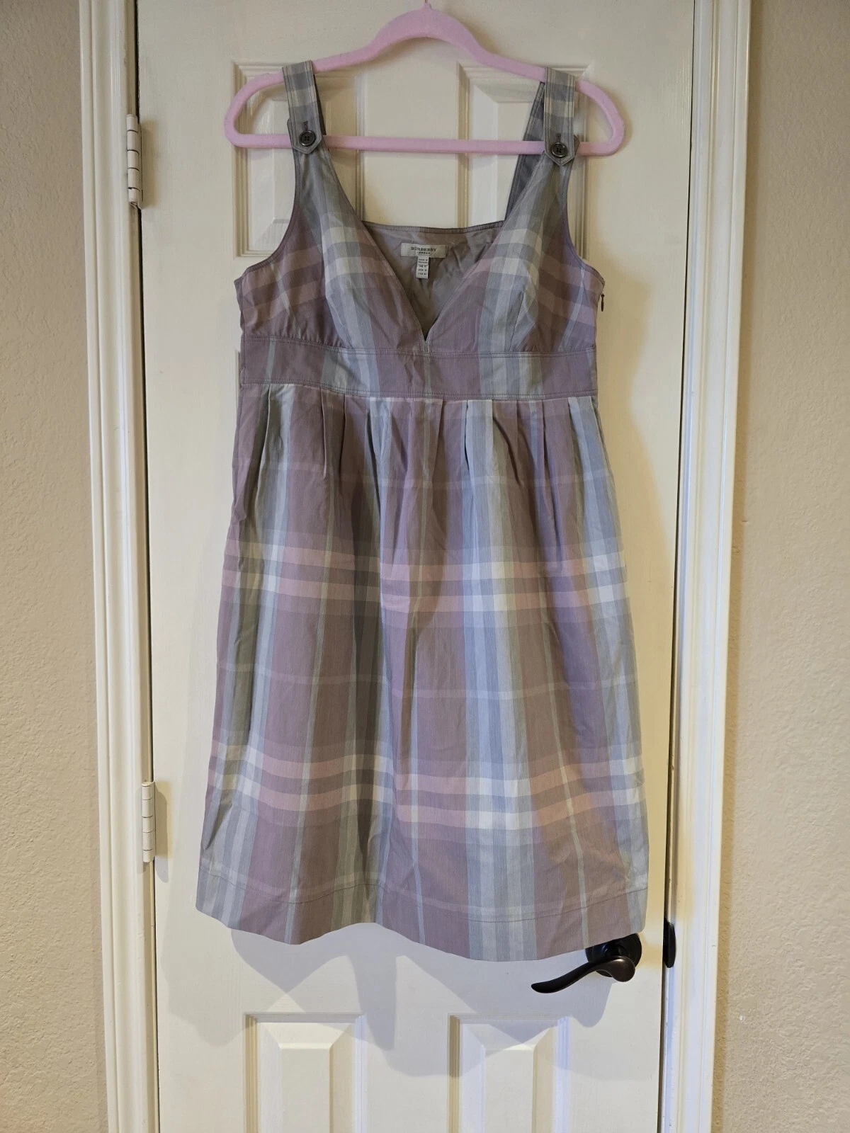 Mini abito midi Burberry tartan a quadri taglia 10