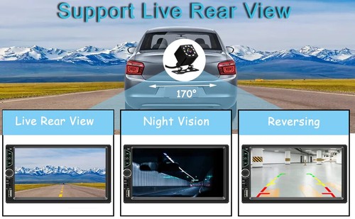 7'' HD Touch Screen Car Radio 2 Din High Quality Video Player Wireless CarPlay - Picture 13 of 14