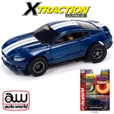 NEW Auto World Xtraction Today 2018 Ford Mustang GT Blue HO Slot Car