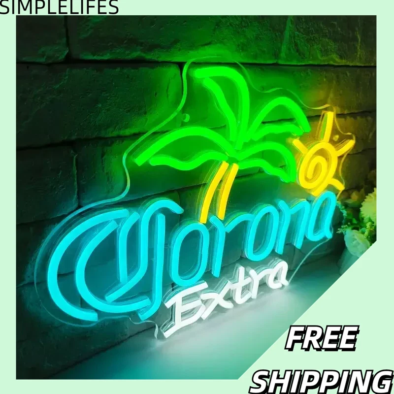 Corona Extra Beer Palm Tree LED Neon Light Sign Lamp Bar Wall Decor 12.6"x16.5" - image 2 of 4
