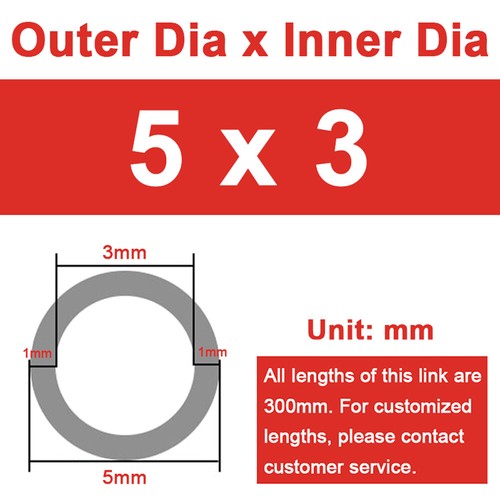 Aluminium Round Tube Pipe Hollow Tubing OD 3/4/5/6/7/8/9/10mm to 70mm 300mm Long - Picture 60 of 260