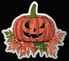 HALLOWEEN STICKER "PUMPKIN PATCH" 3 X 2 1/2" GLOSSY