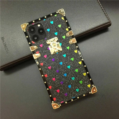 Luxury Glitter Love Color Cover Case For 16 15 14 13 12 11 Pro Max XR X 8 7 6 SE - 第 6/10 張圖片