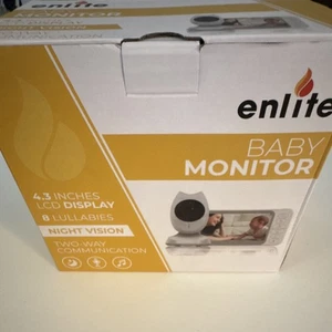 enlite Baby Monitor 4.3" LCD Night Vision Two-Way Communication 8 Lullabies